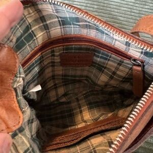 Wild West Leather Crossbody Bag Distressed Brown Small Purse